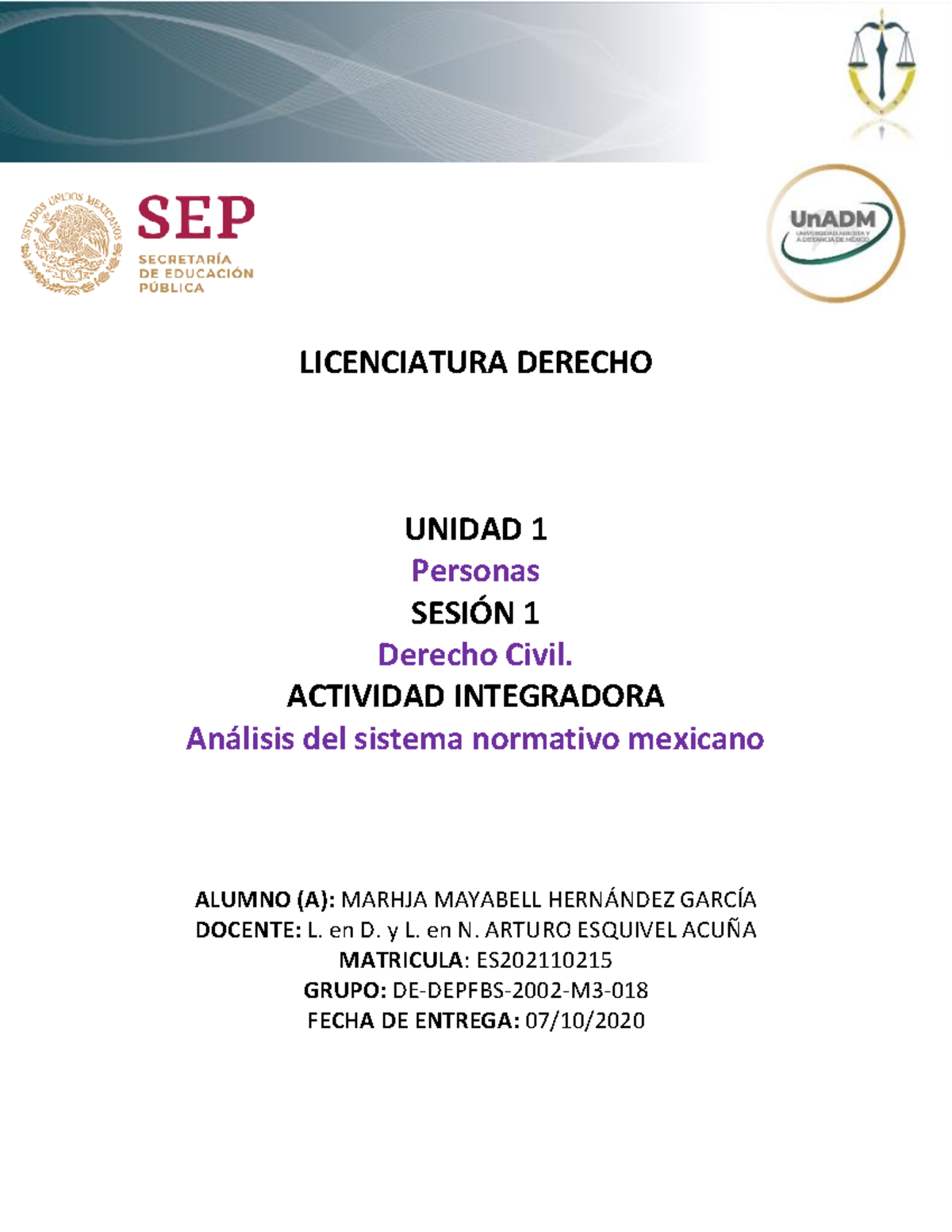 La naturaleza del Derecho Civil en el contexto mexicano (DE-DEPFBS-2002 ...