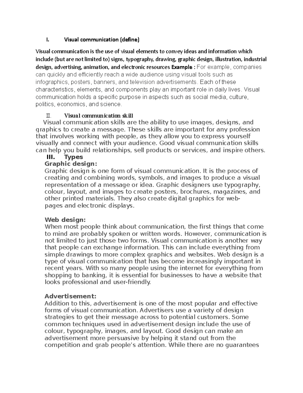 Visual Communication Skills and Their Business Importance - Studocu