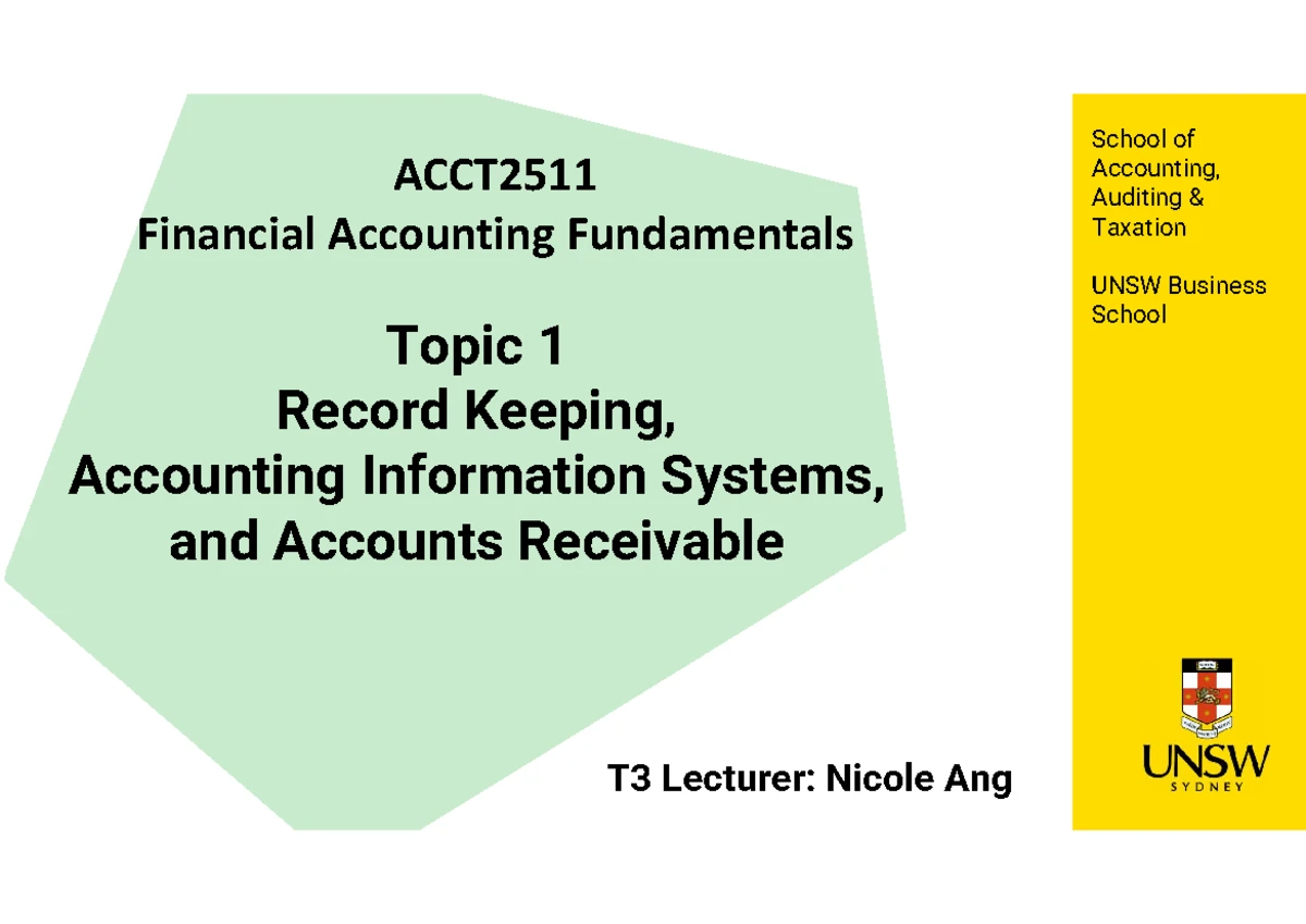 ACCT2511 T3 2024 Final Exam Instructions and Important Details - Studocu