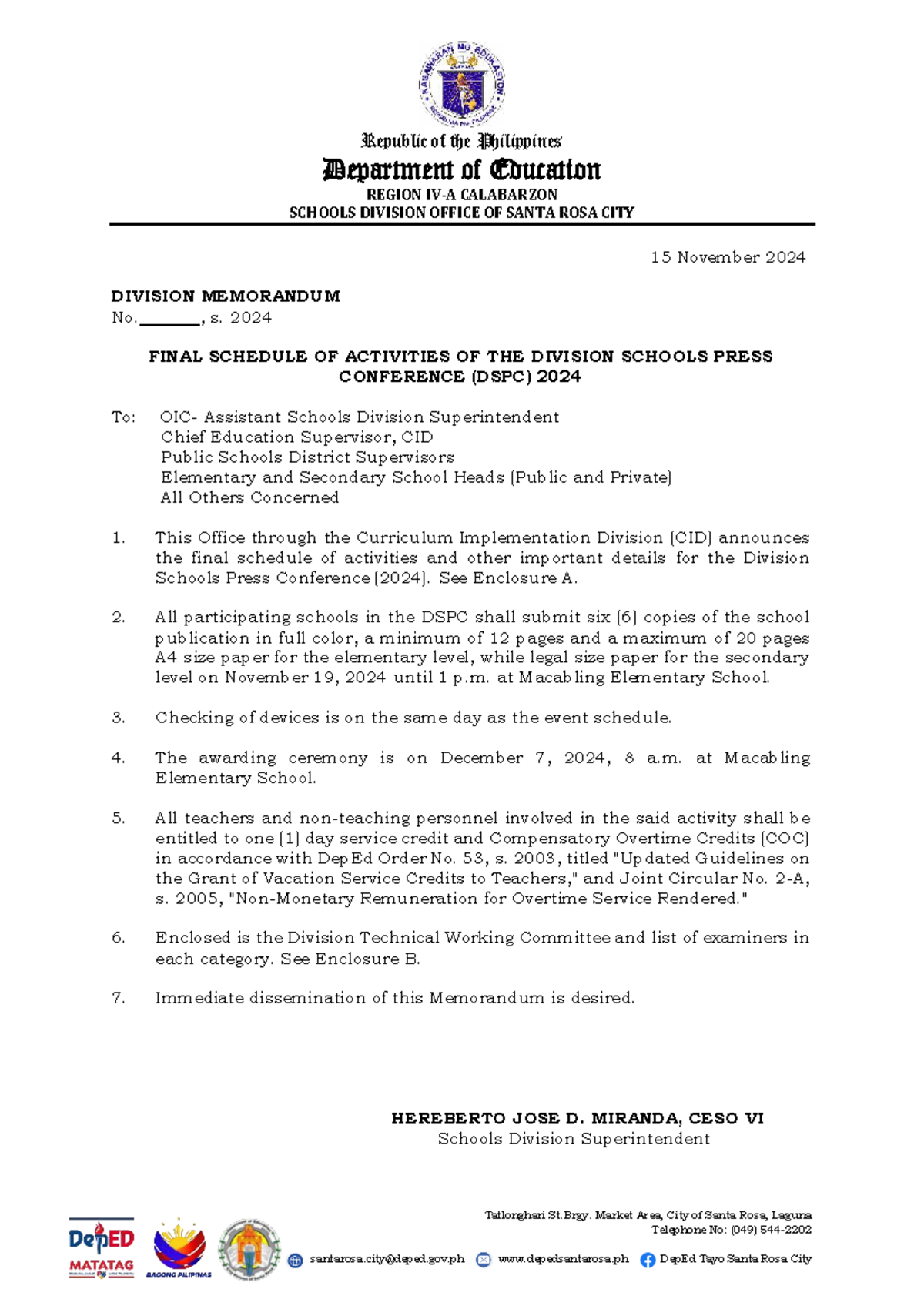 DM-Schedule-of-DSPC-2024-Final-Approved-Activities-and-Timeline - Studocu