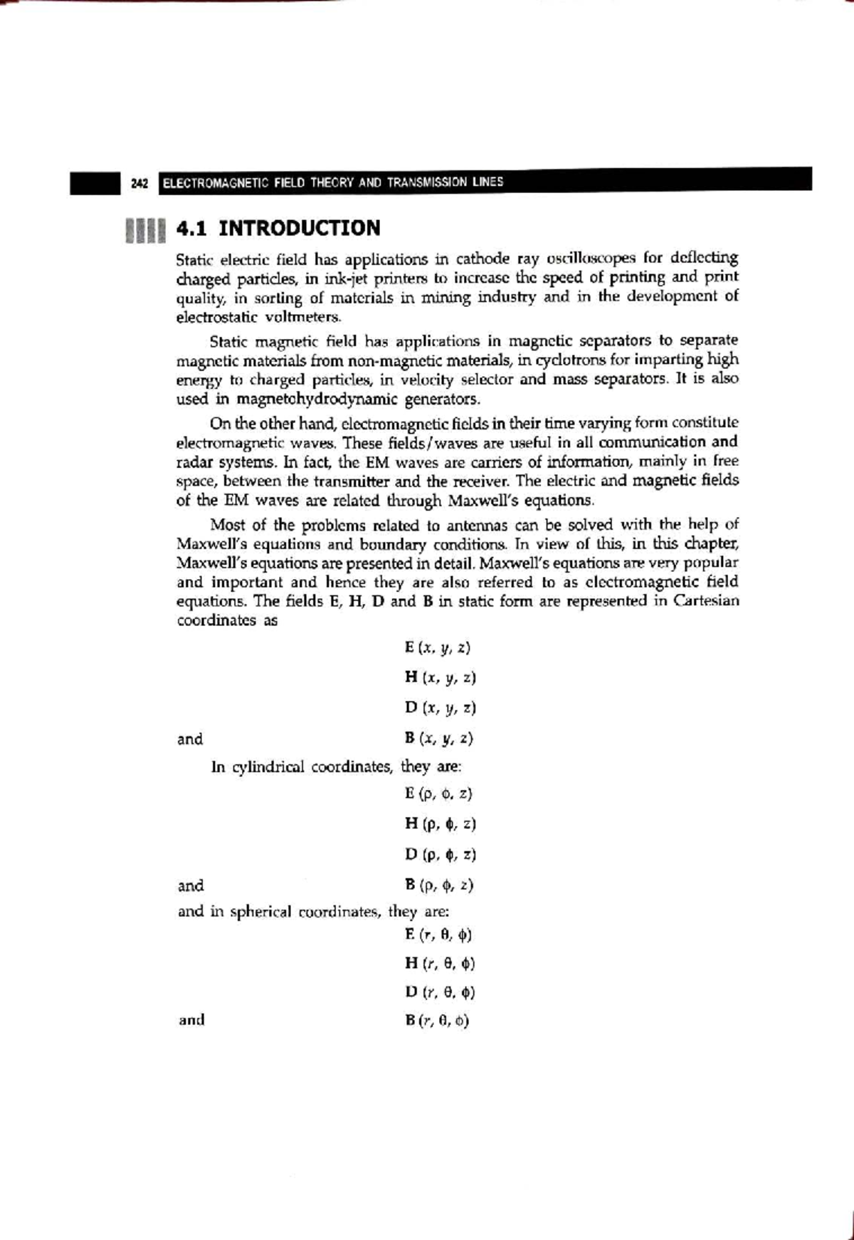 EE 242: Electromagnetic Field Theory - Chapter 4 Overview - Studocu