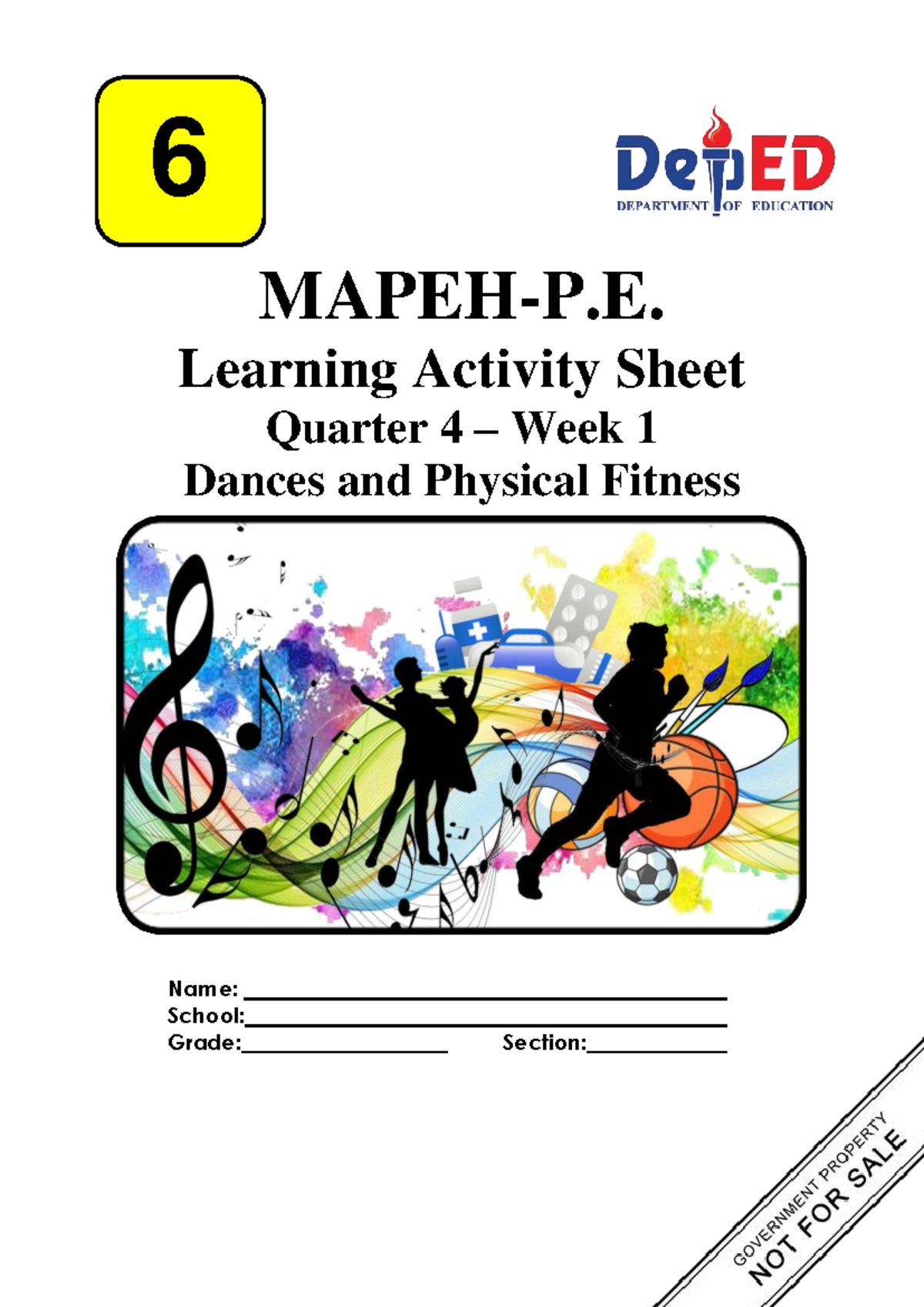 MAPEH 6 Learning Activity Sheet: Quarter 4 Week 1 - Dances & Fitness ...