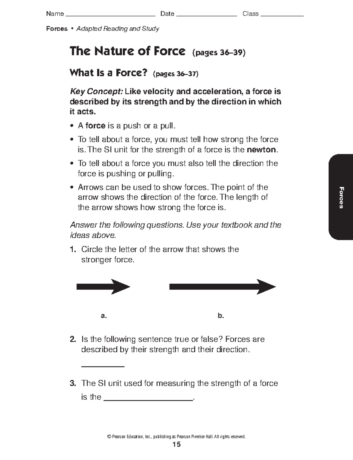 science_grade8worksheet - © Pearson Education, Inc., publishing as ...