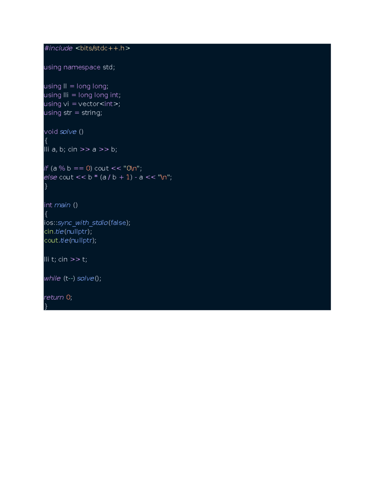 A Divisibility Problem - #include using namespace std; using ll = long ...
