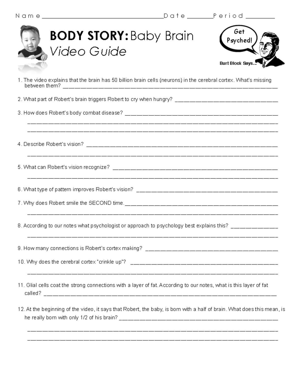 01b Baby Brain Video Guide - Key Questions and Insights - Studocu
