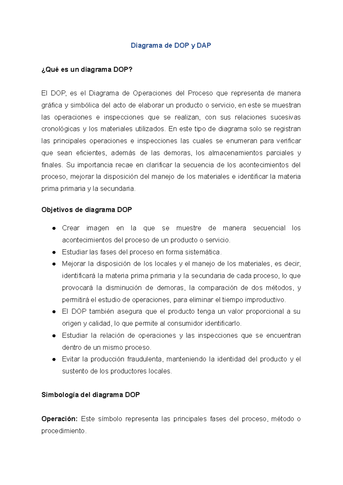Diagrama DOP y DAP: Análisis y Simbología - DOC-20250819-WA0045 - Studocu