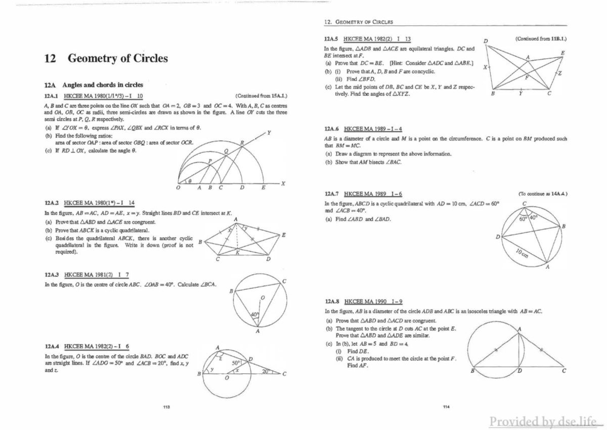 12B.20 HKDSE MA 2016 Geometry Notes and Proofs - Studocu