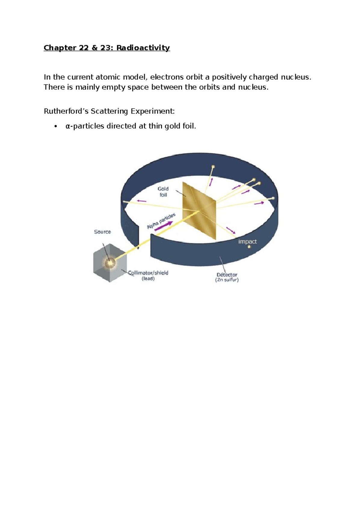 Radioactivity Overview: Key Concepts for Chapters 22 & 23 - Studocu