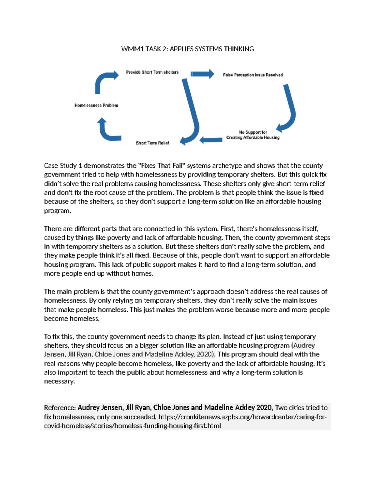 Introduction to Systems Thinking Task 1: Iceberg Analysis of Wilde’s ...