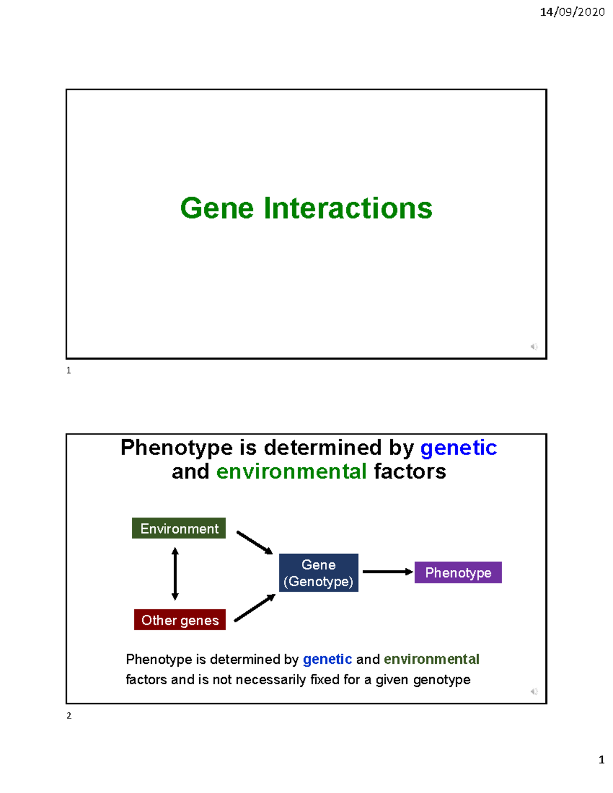 BIO212 - Lec06 - Gene Interactions: Epistasis, Penetrance ...