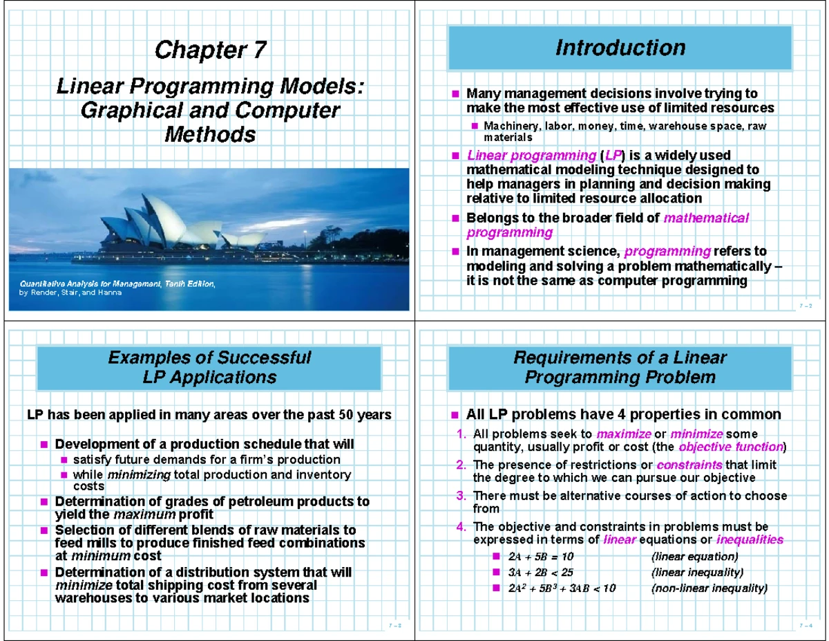 Linear Programming Model & Simplex Method Solution for Optimization ...