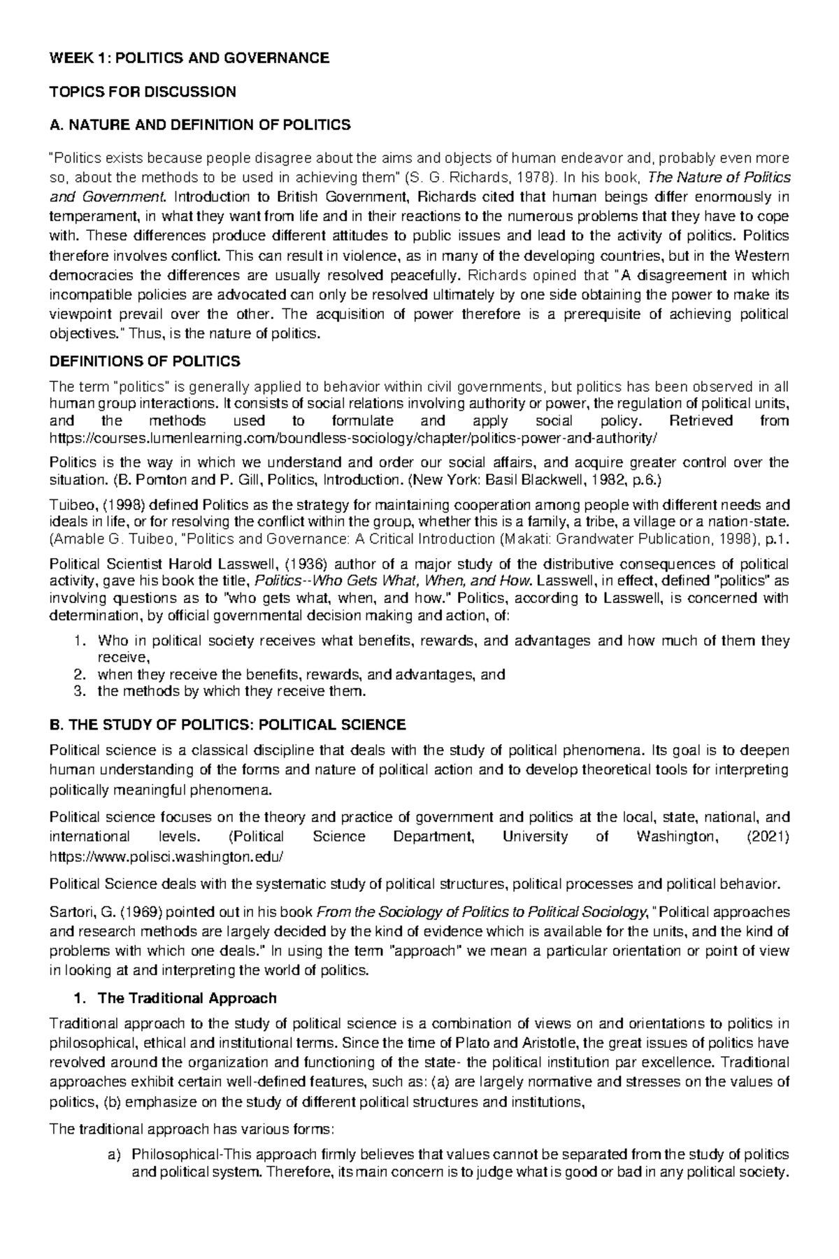 PPGC- Prelims - Comprehensive Notes on Politics & Governance - Studocu