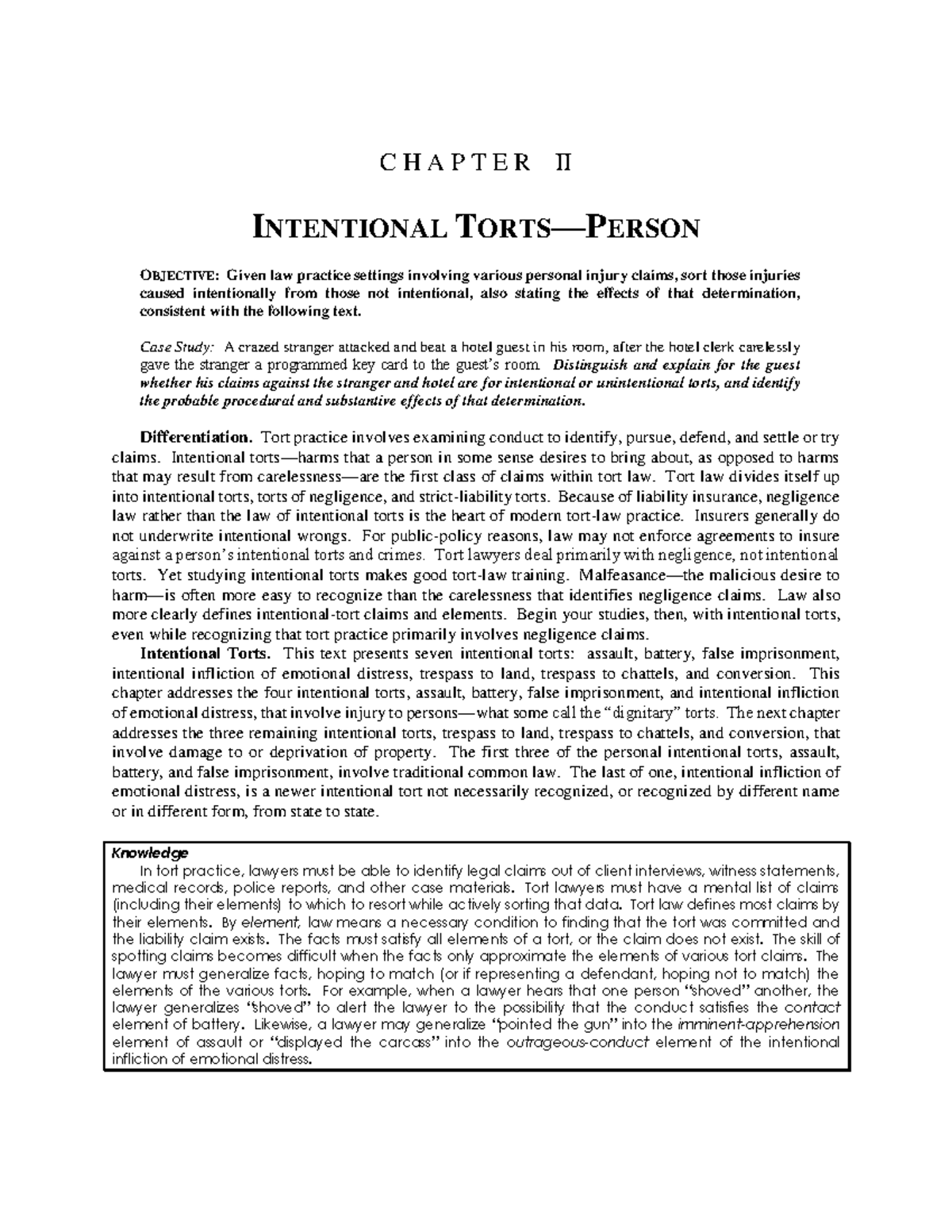 Final Exam Notes: Intentional Torts (Law Course) - Studocu