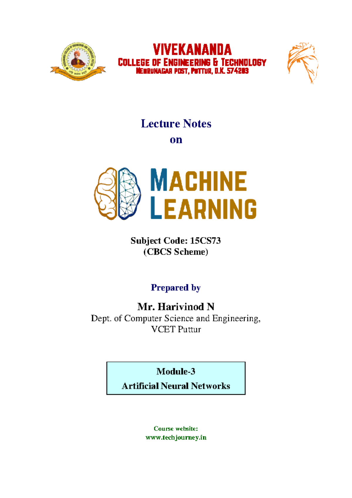 Artificial Neural Networks Lecture Notes - CS 15 Final Exam Prep - Studocu