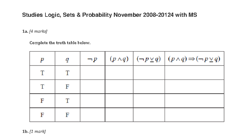 IB Math AI Stat & Prob - Logic, Sets & Venn Diagrams Practice - Studocu