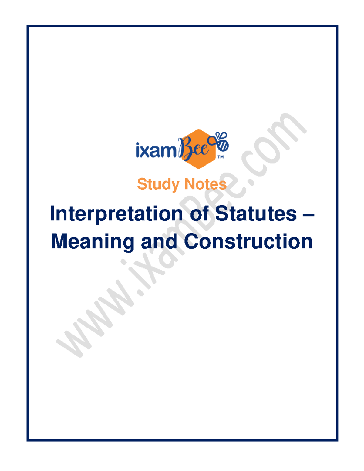 Interpretation of Statutes: Meaning, Construction, and Classification ...
