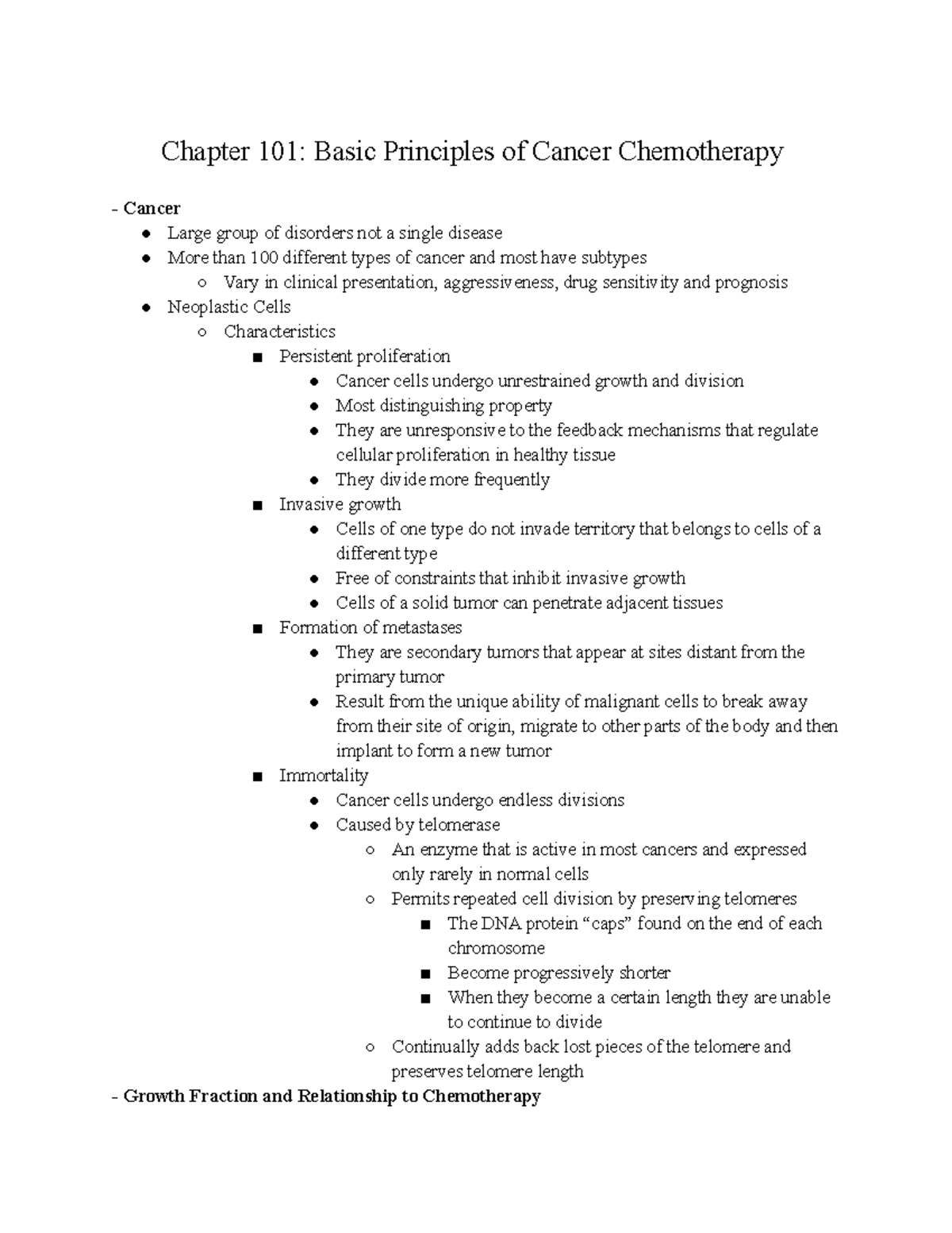 Basic Principles of Cancer Chemotherapy - Pharmacology - Chapter 101 ...