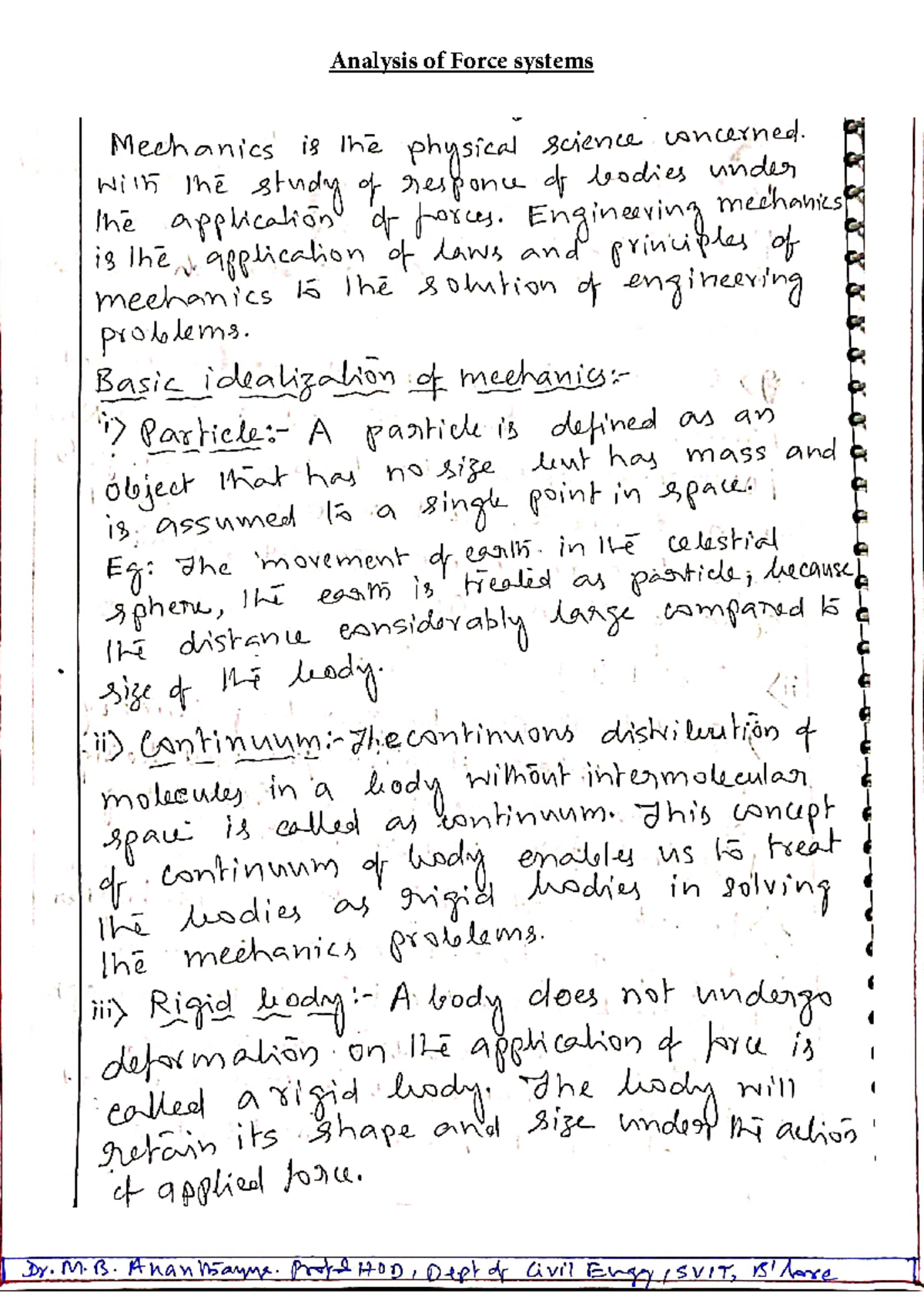 ECE&EM Module-2 - Mechanics of Force Systems Notes - Studocu