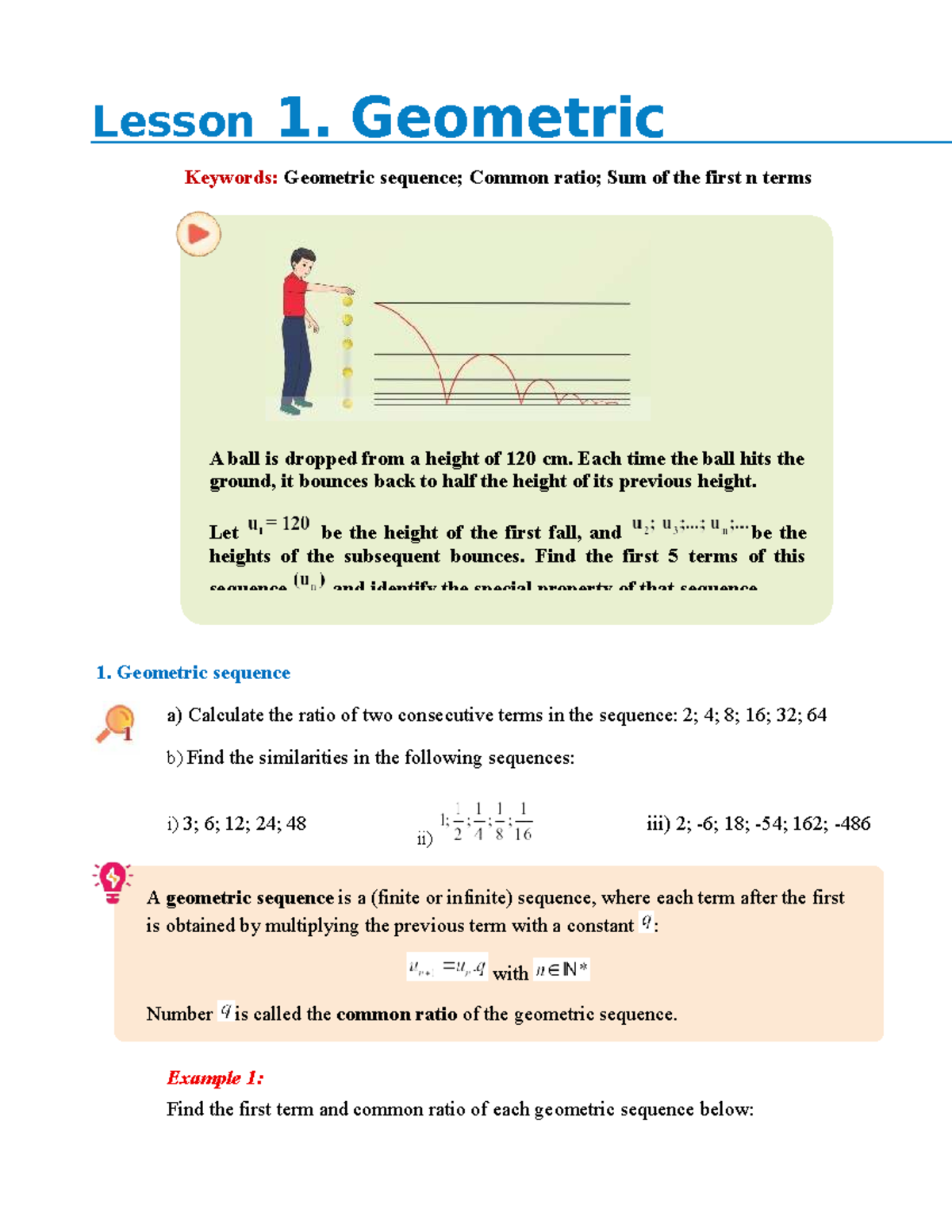 L3. Lesson on Geometric Sequences and Their Properties - Studocu