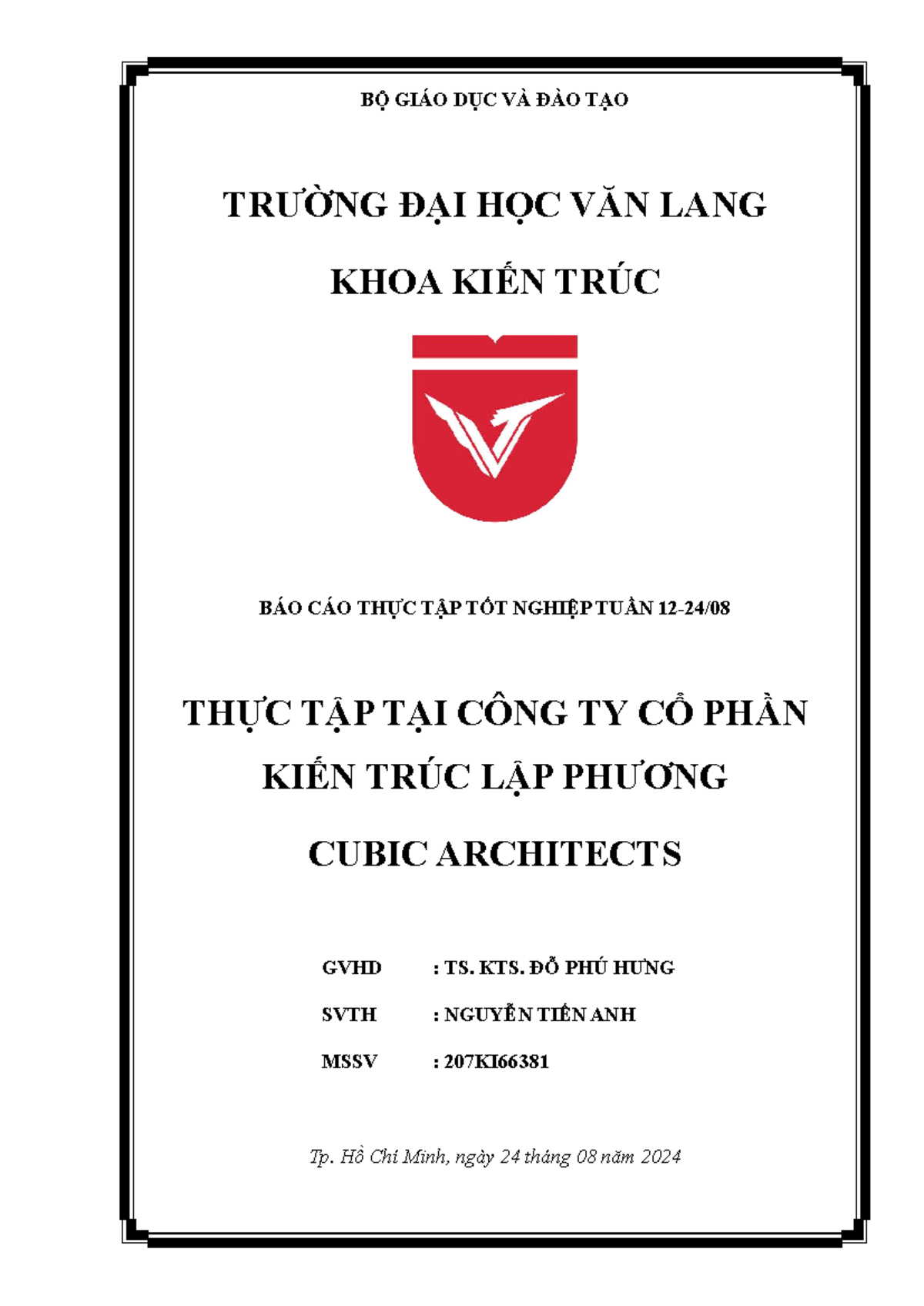 BÁO CÁO THỰC TẬP TẠI CÔNG TY NỘI THẤT THIÊN HÀ 360 VỀ THIẾT KẾ VÀ XÂY DỰNG