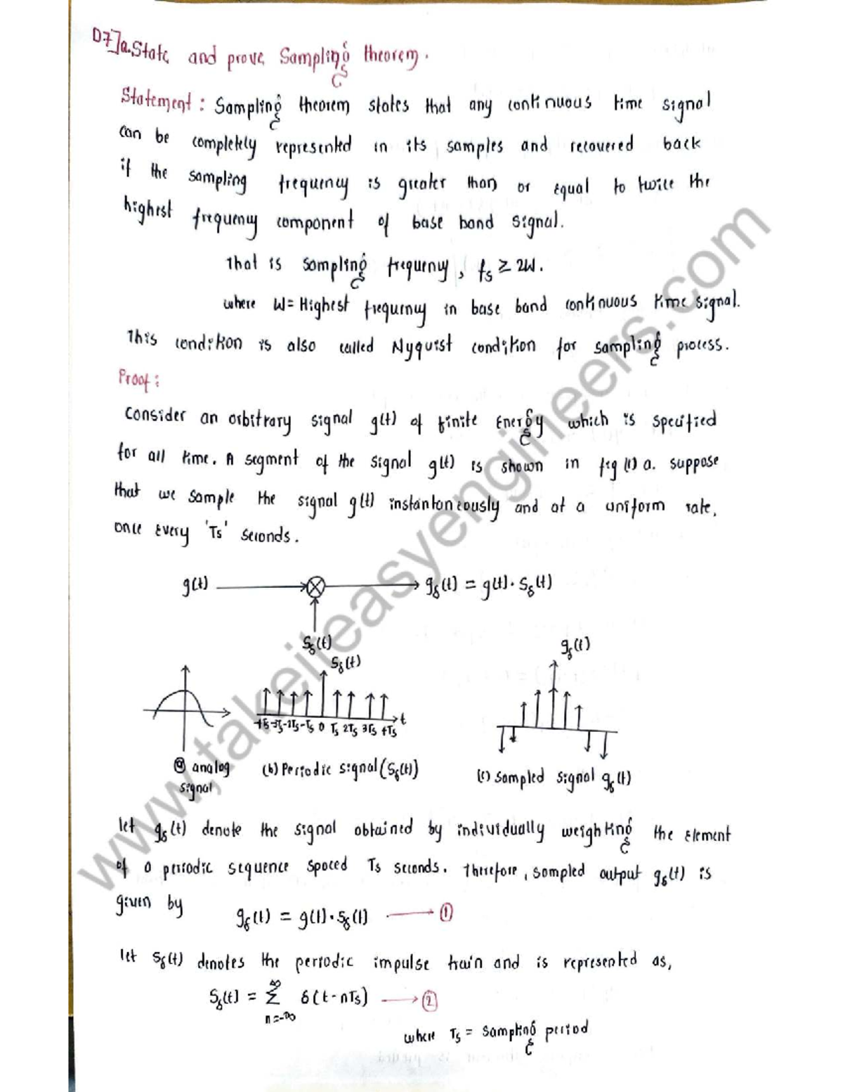 Sampling Theorem Proof: Understanding Nyquist Condition and Signal ...