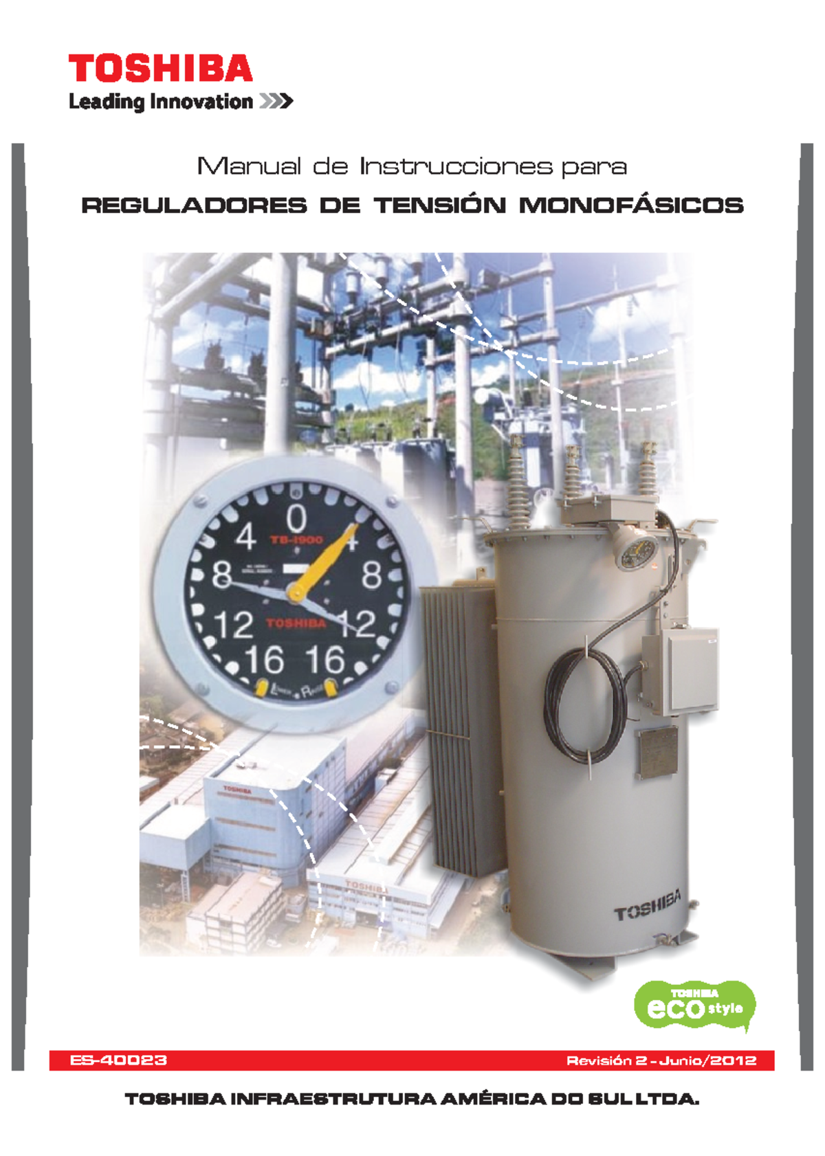 ES-40023 Rev 2 - Manual de Reguladores de Tensión Monofásicos - Document Preview