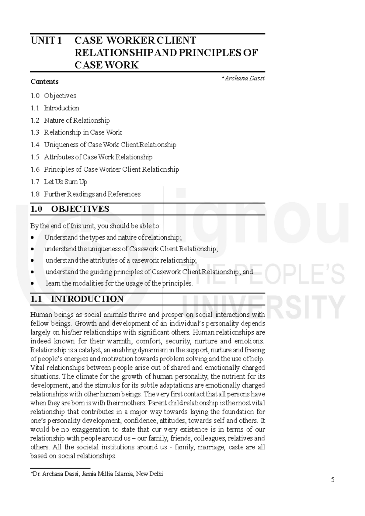 UNIT 1: CASE WORKER CLIENT RELATIONSHIP & PRINCIPLES OF CASE WORK - Studocu