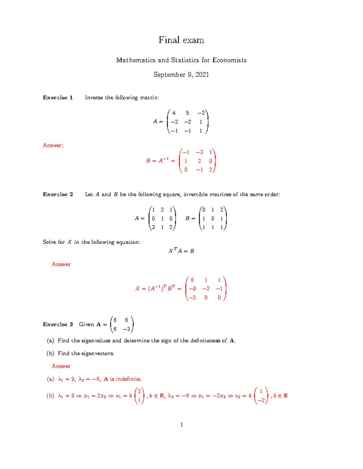 Final Exam Corrections for Mathematics and Statistics for Economists ...