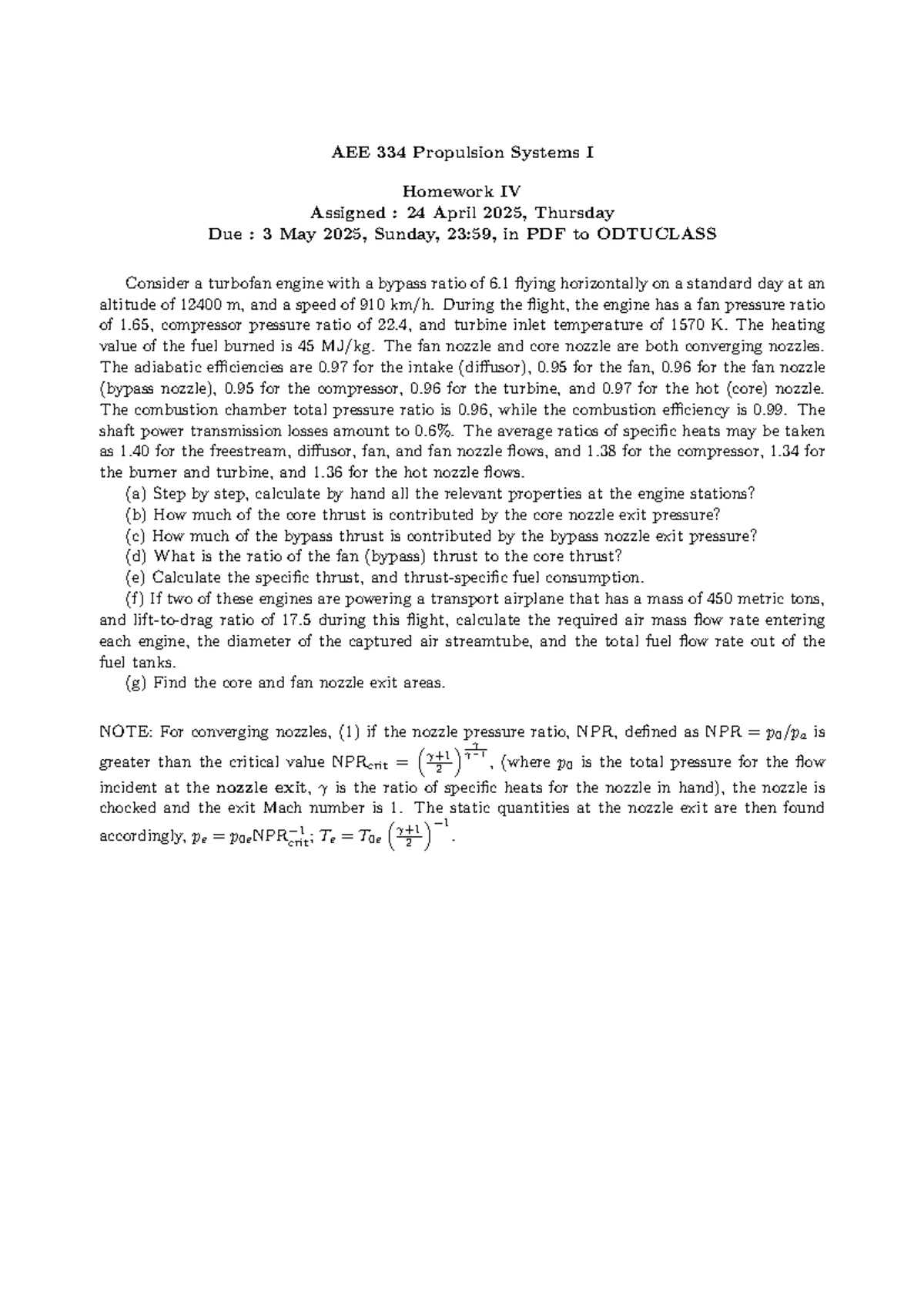 AEE 334 Propulsion Systems I Homework 3: Two-Blade Propeller Analysis ...