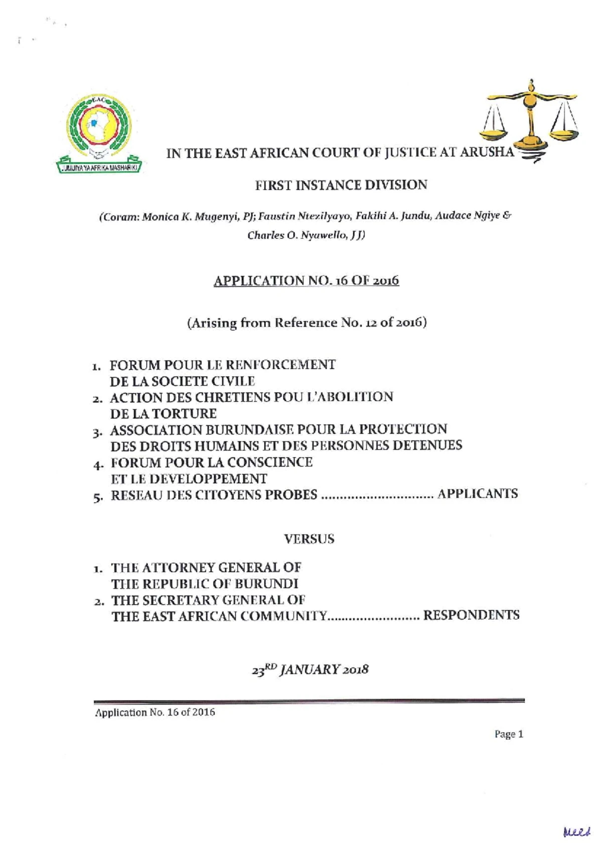Civil Appeal No. E1265 of 2023: Written Submissions on Appeal Against ...