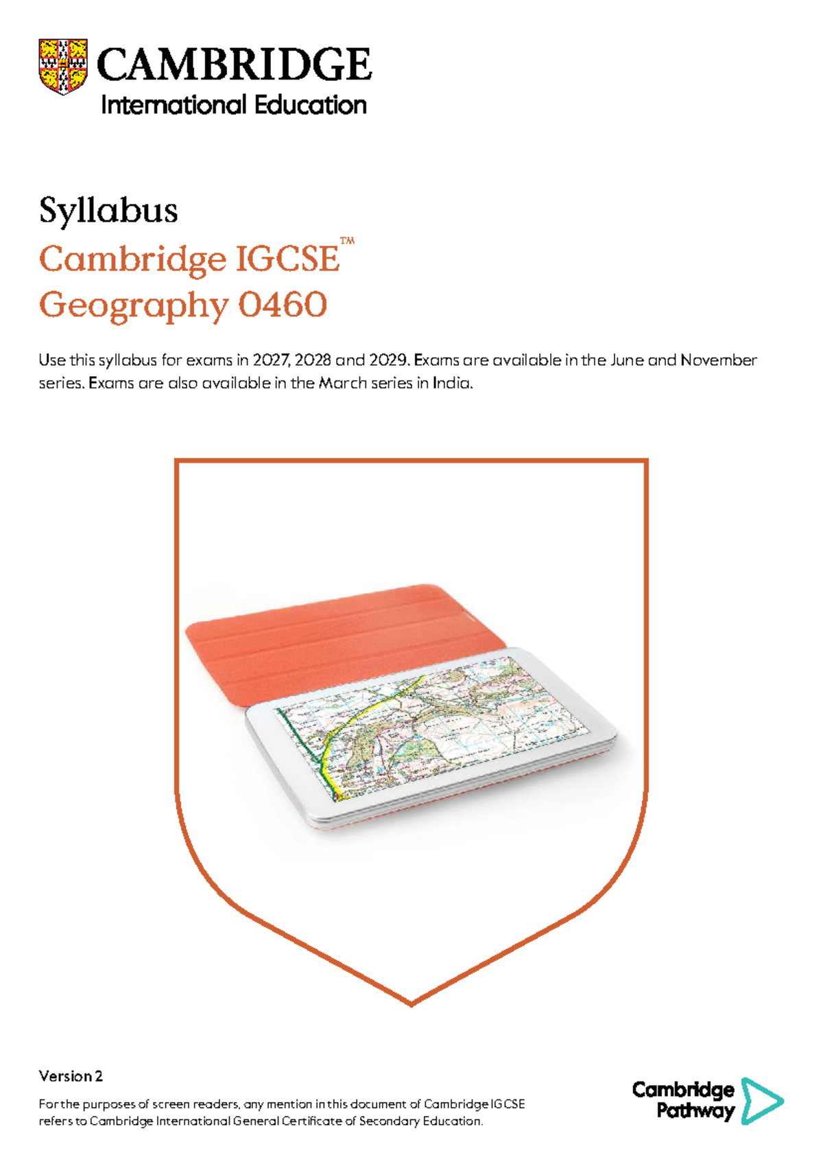 Cambridge IGCSE Geography 0460 Syllabus for 2027-2029 - Studocu
