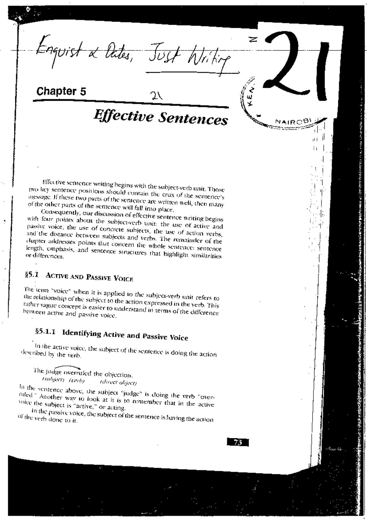 21 Effective Sentences - Chapter 5 Analysis on Active and Passive Voice ...