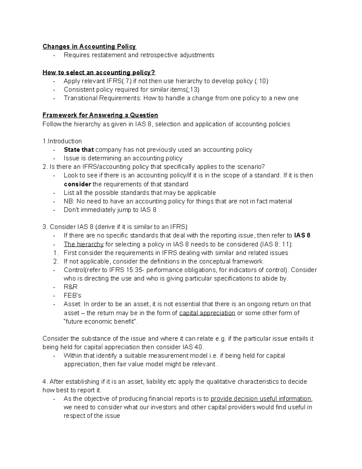 Accounting Policies and Changes in Estimates: IFRS Guidance and IAS 8 ...