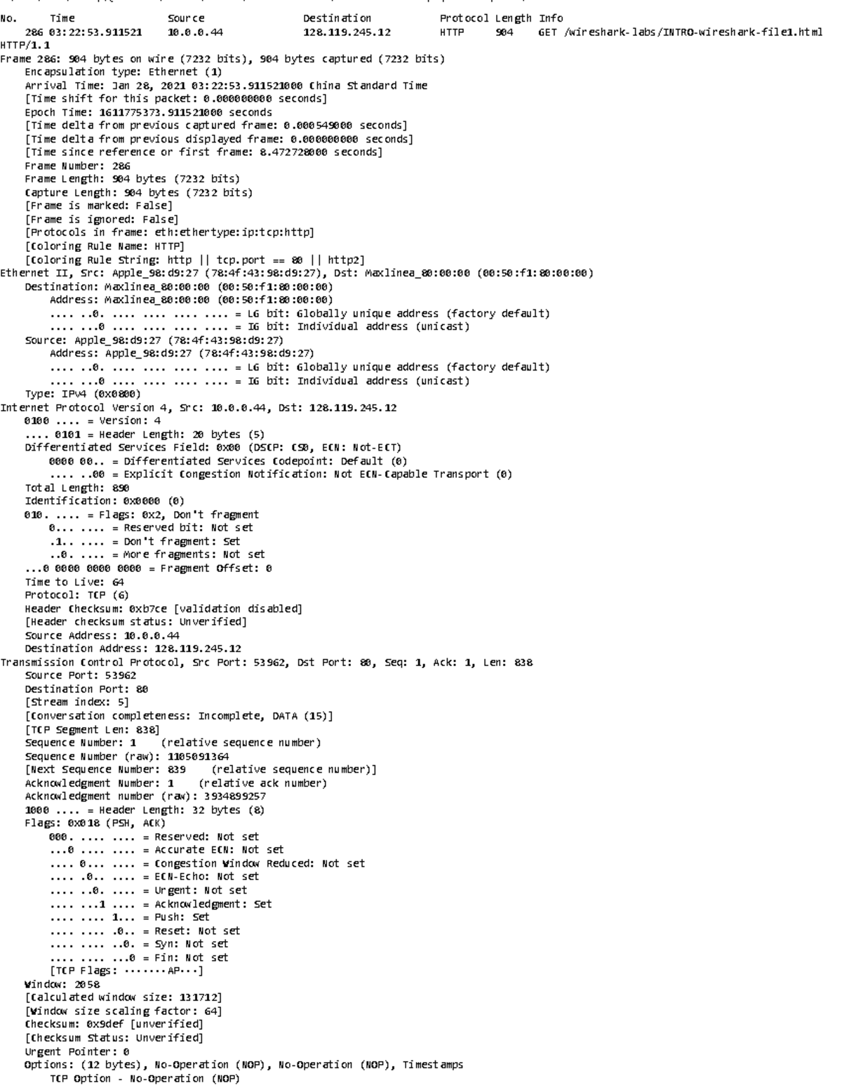 C N S O S 651 Wireshark Packet Capture Analysis and Details - Studocu