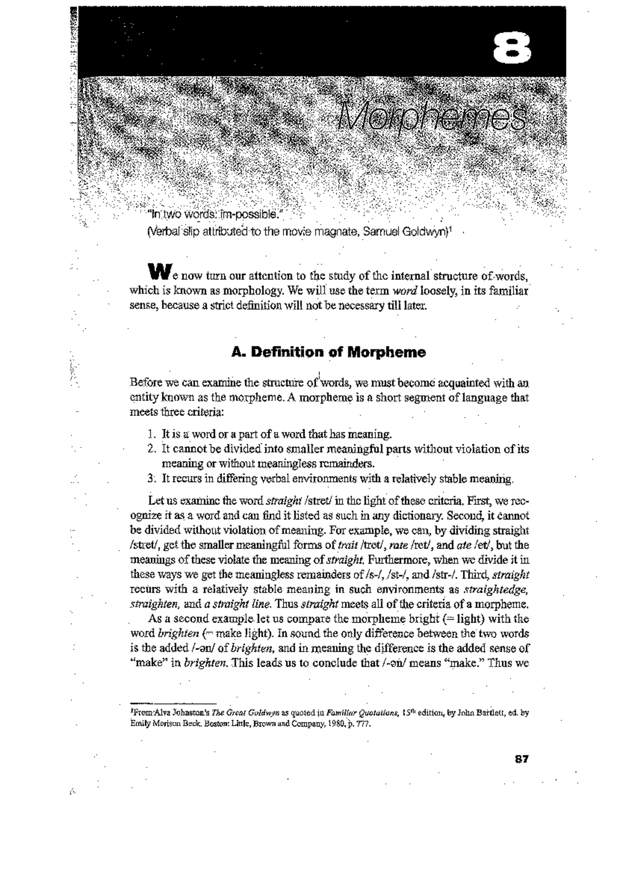 Morphology Study: Understanding Morphemes & Their Structures - Studocu