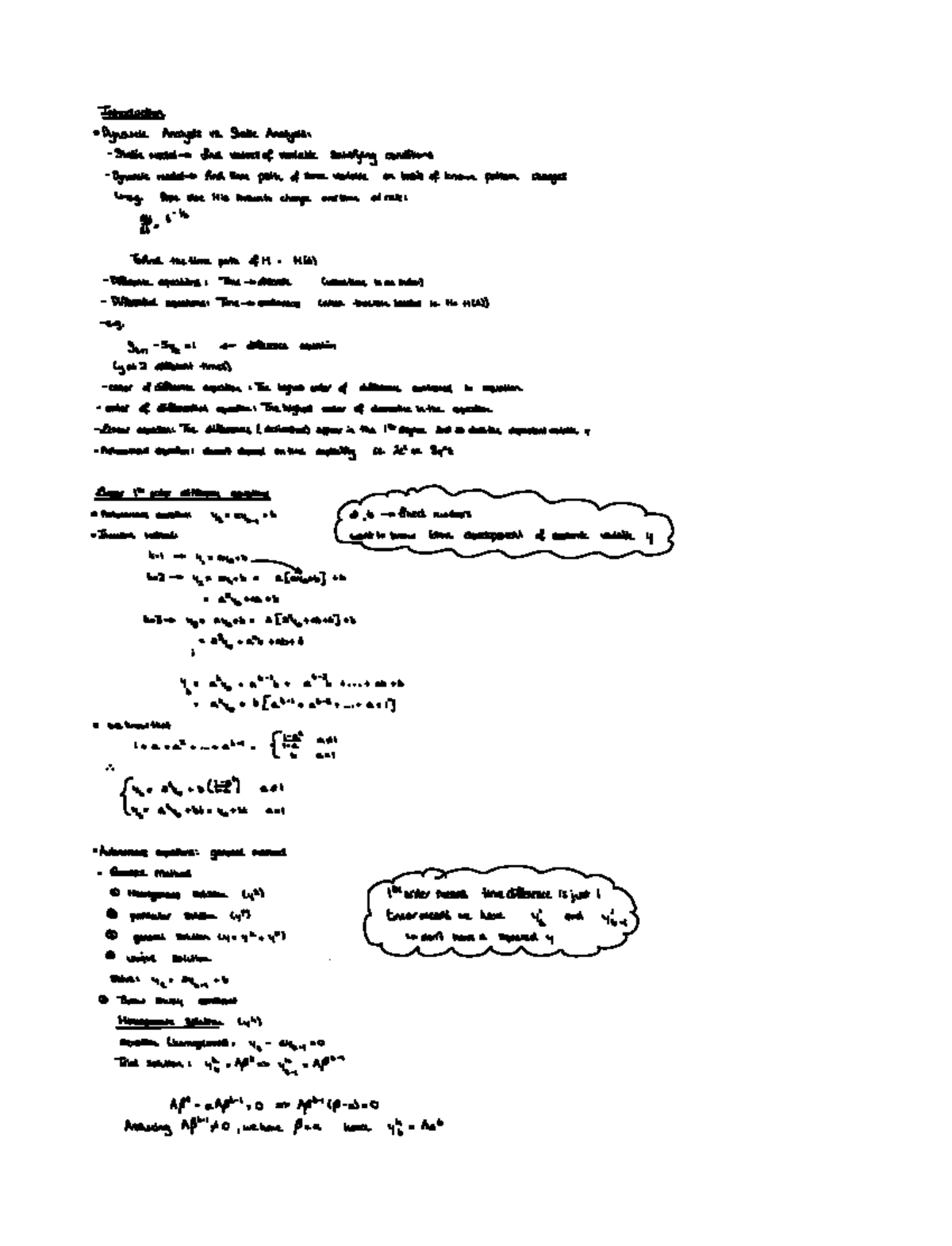 Linear First Order Difference Equations: Economic Data Analysis (Part 1 ...