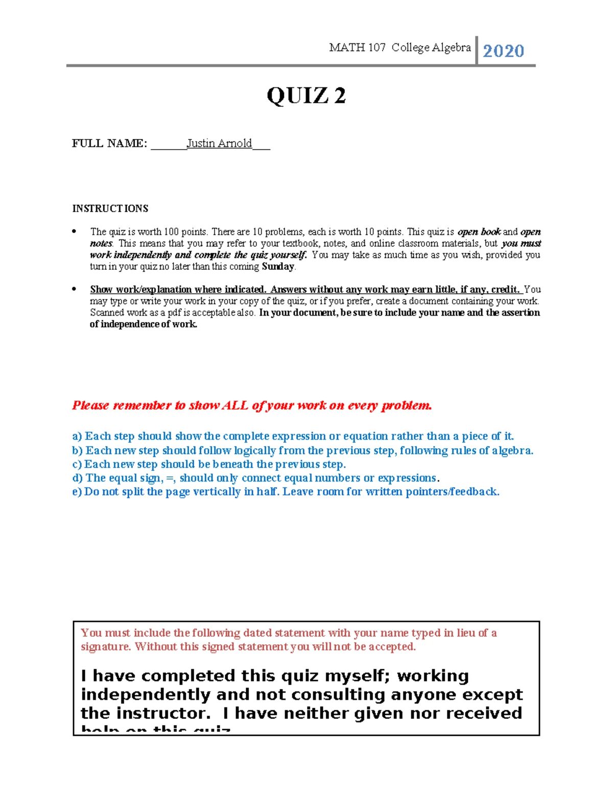 MATH 105 Final Exam Guide: Fall 2021 Overview and Instructions - Studocu
