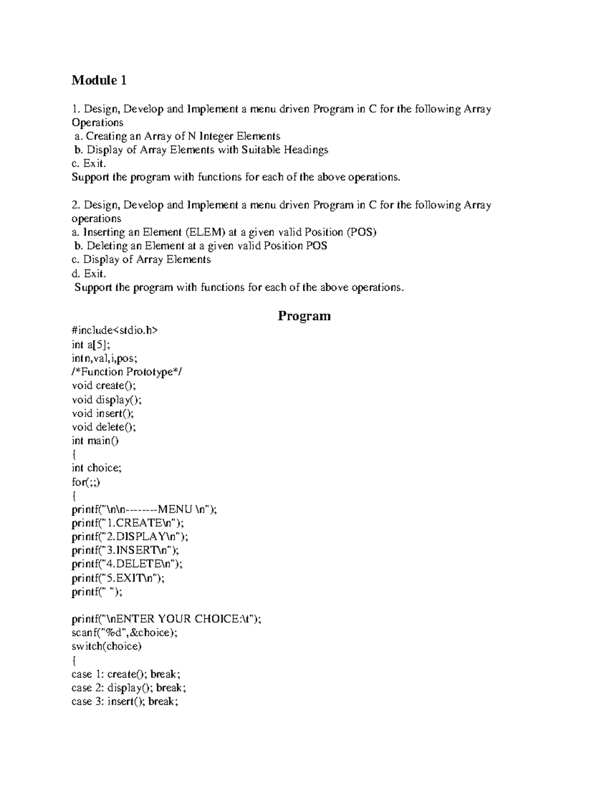 DSA21 Schemelabmanual - Module 1 Design, Develop and Implement a menu ...