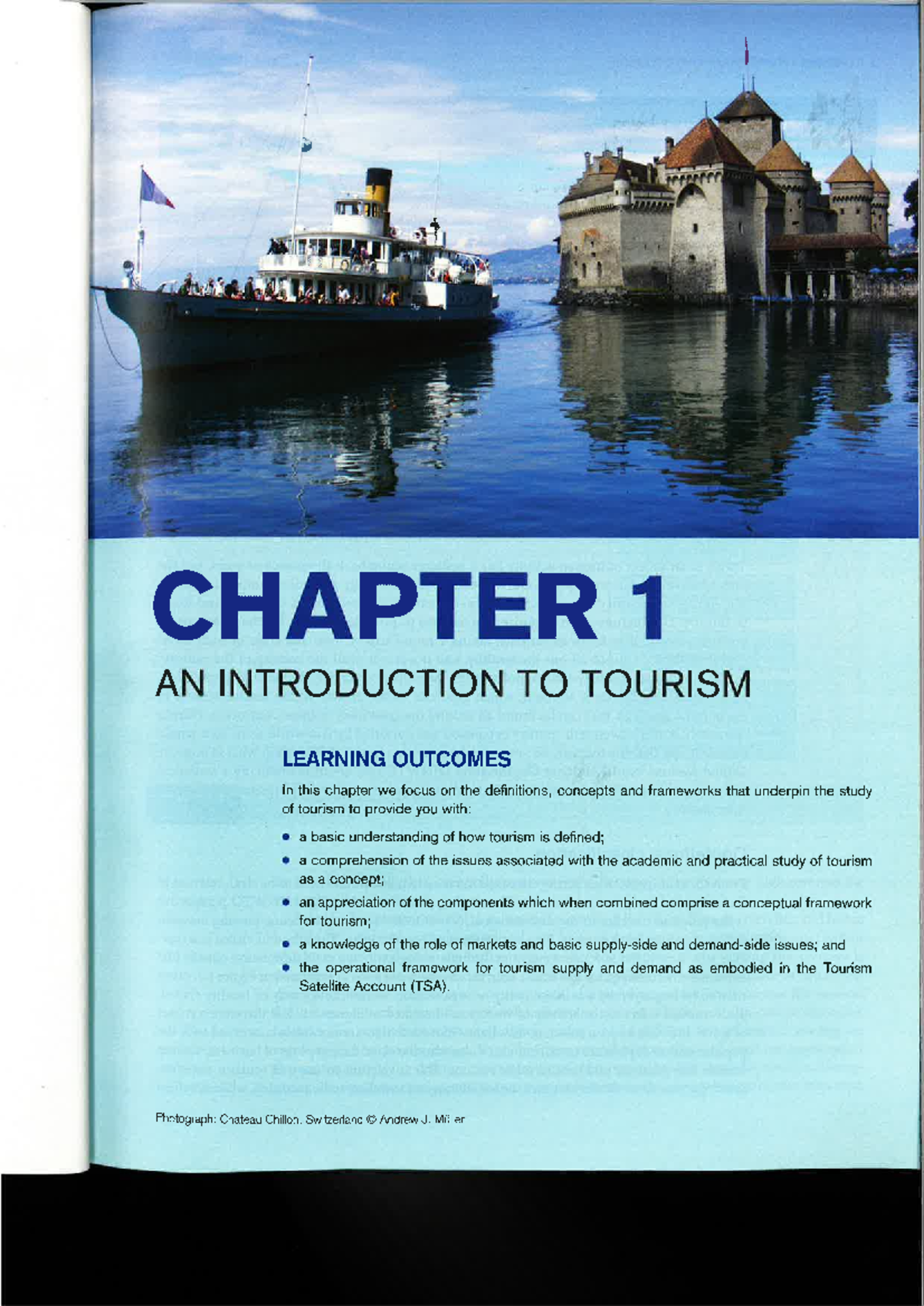 Tourism CH1: Introduction to Concepts, Issues, and Frameworks - Studocu
