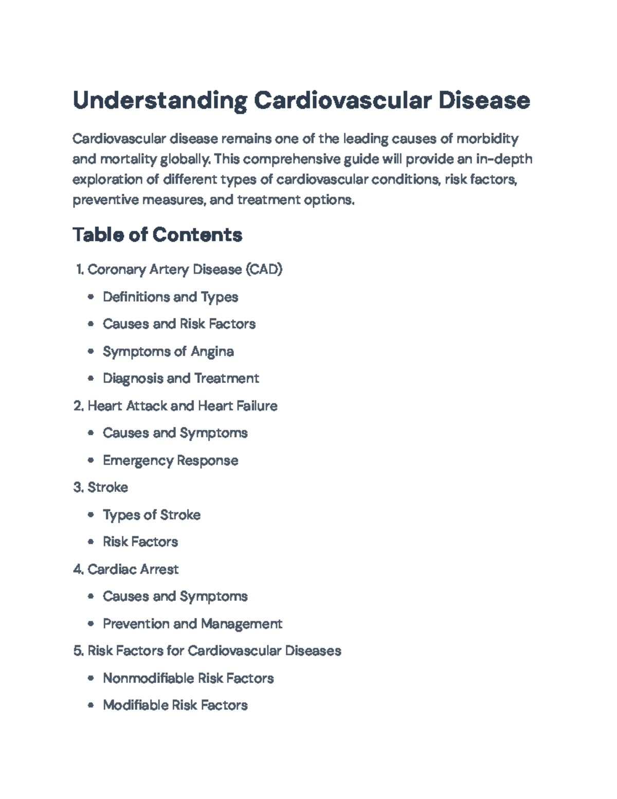 Cardiovascular Disease Overview: Types, Risks, and Treatments ...