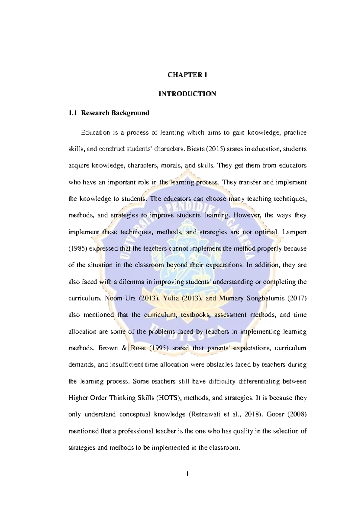 1929081037-BAB 1: Analysis of TPS Strategy on Google Classroom in ...