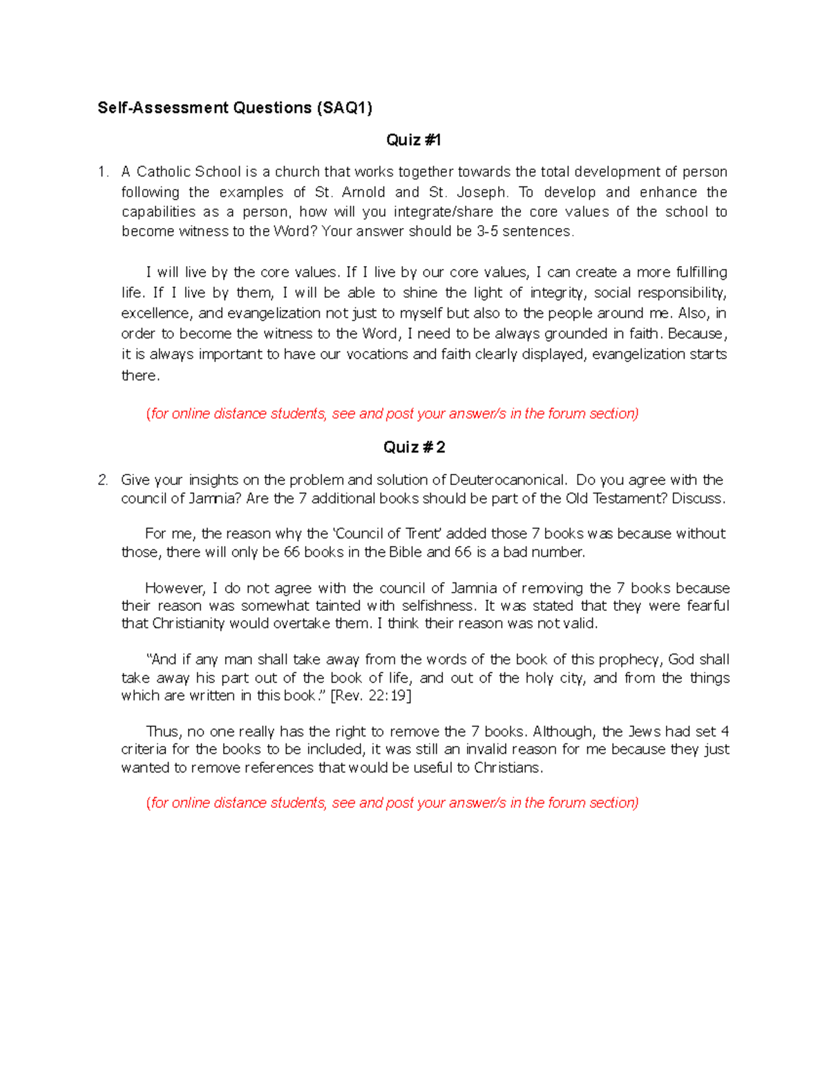 Witness to the Word - problems and solution to deuterocanonical - Self ...