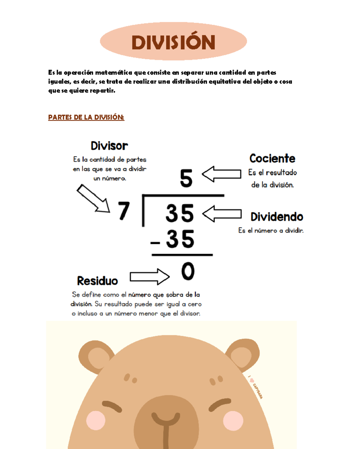 DivisióN - Matemáticas divisiones - Matemstica basica - Es la operación ...