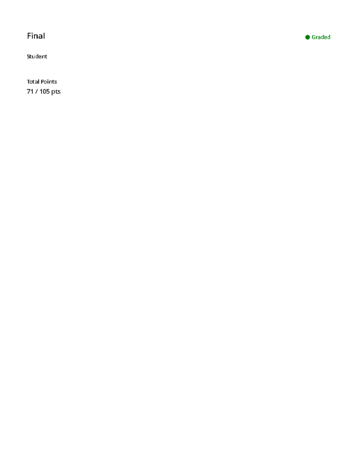Final Exam Review for Spring 2025: Student Grading Analysis - Studocu