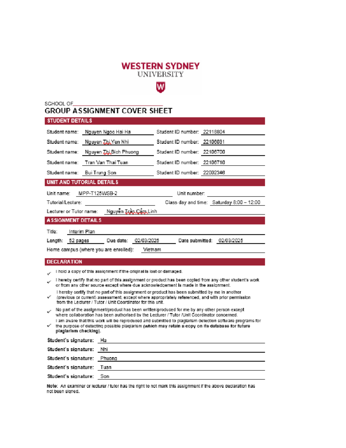 PNJ (Việt Nam) International Market Analysis - MPP2 A1 Interim Plan ...
