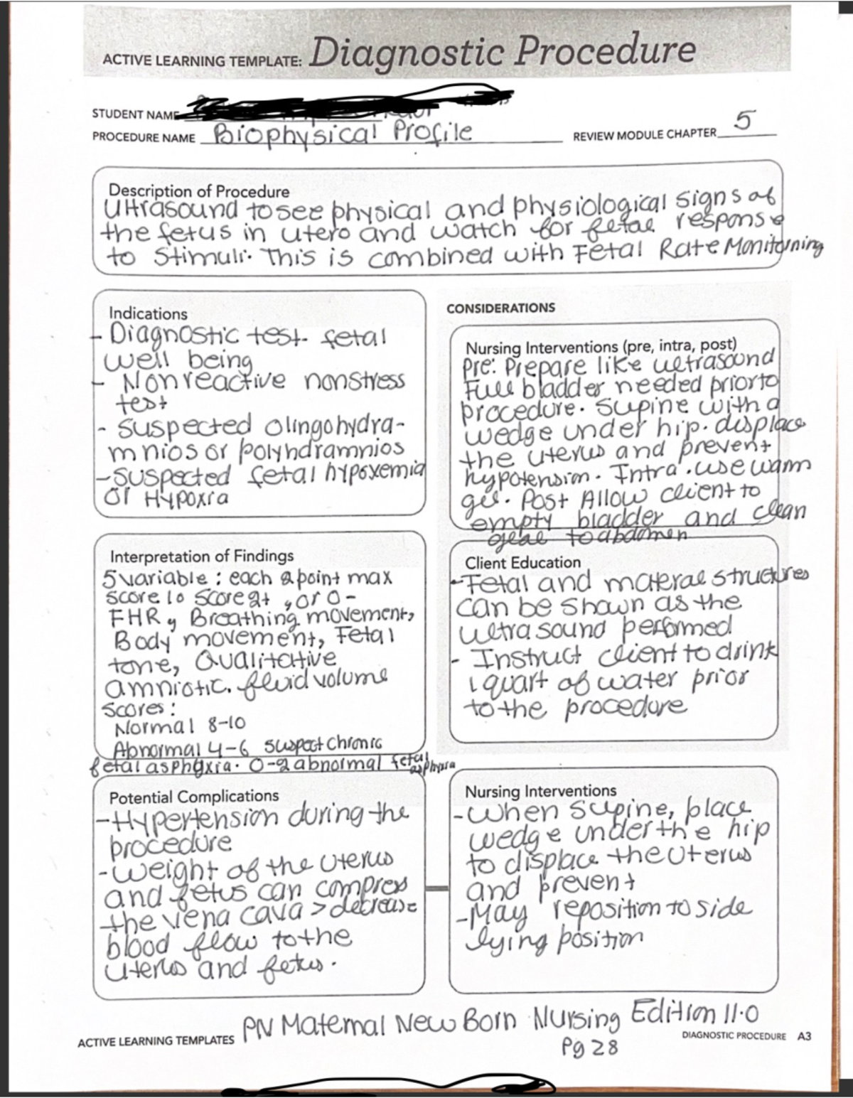 Biophyscial Profile - Diagnostic Procedure - ACTIVE LEARNING TEMPLATE ...