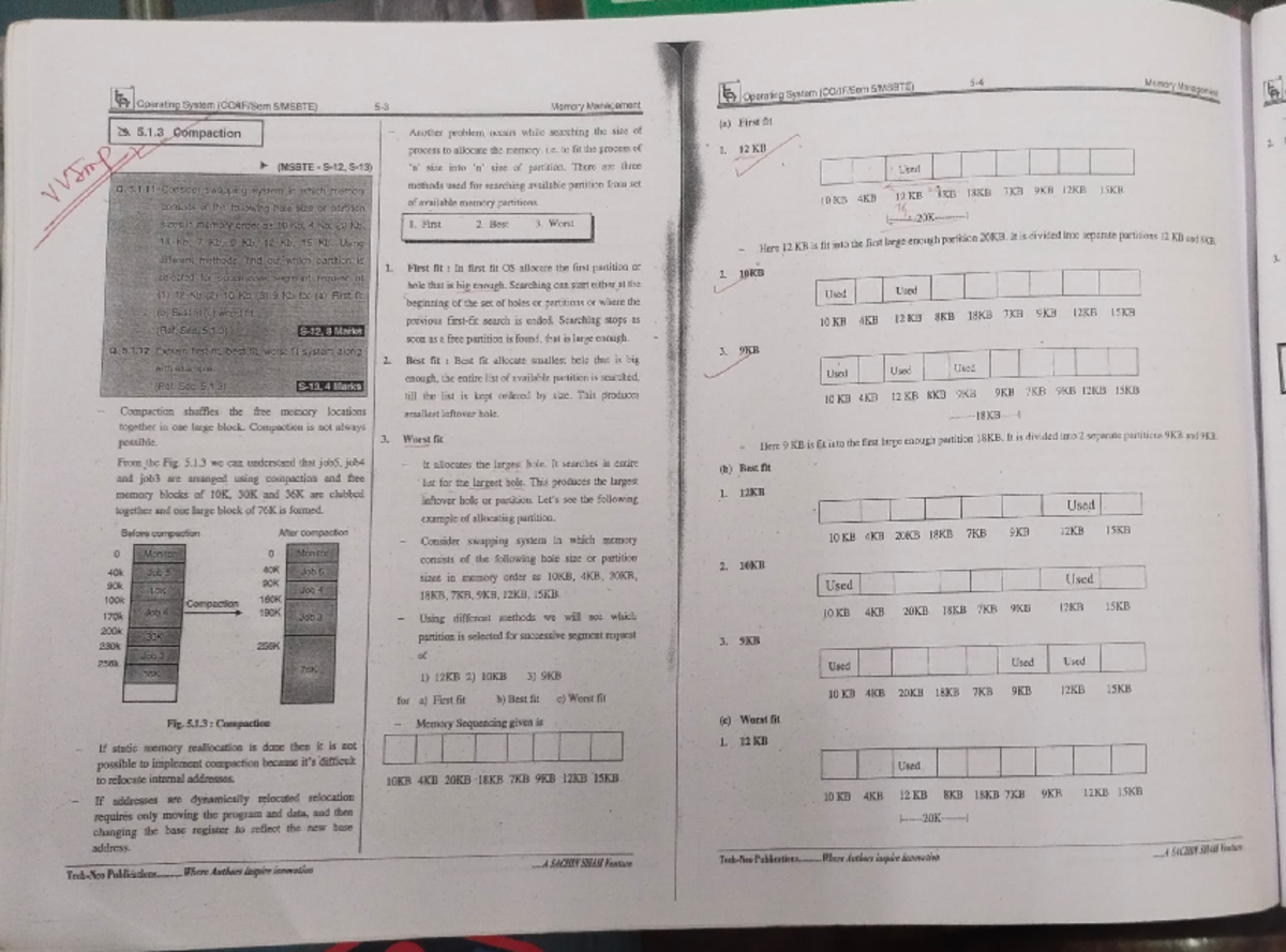 Operating System (CO/IF/Sem 5/MSBTE) - Memory Management Insights - Studocu