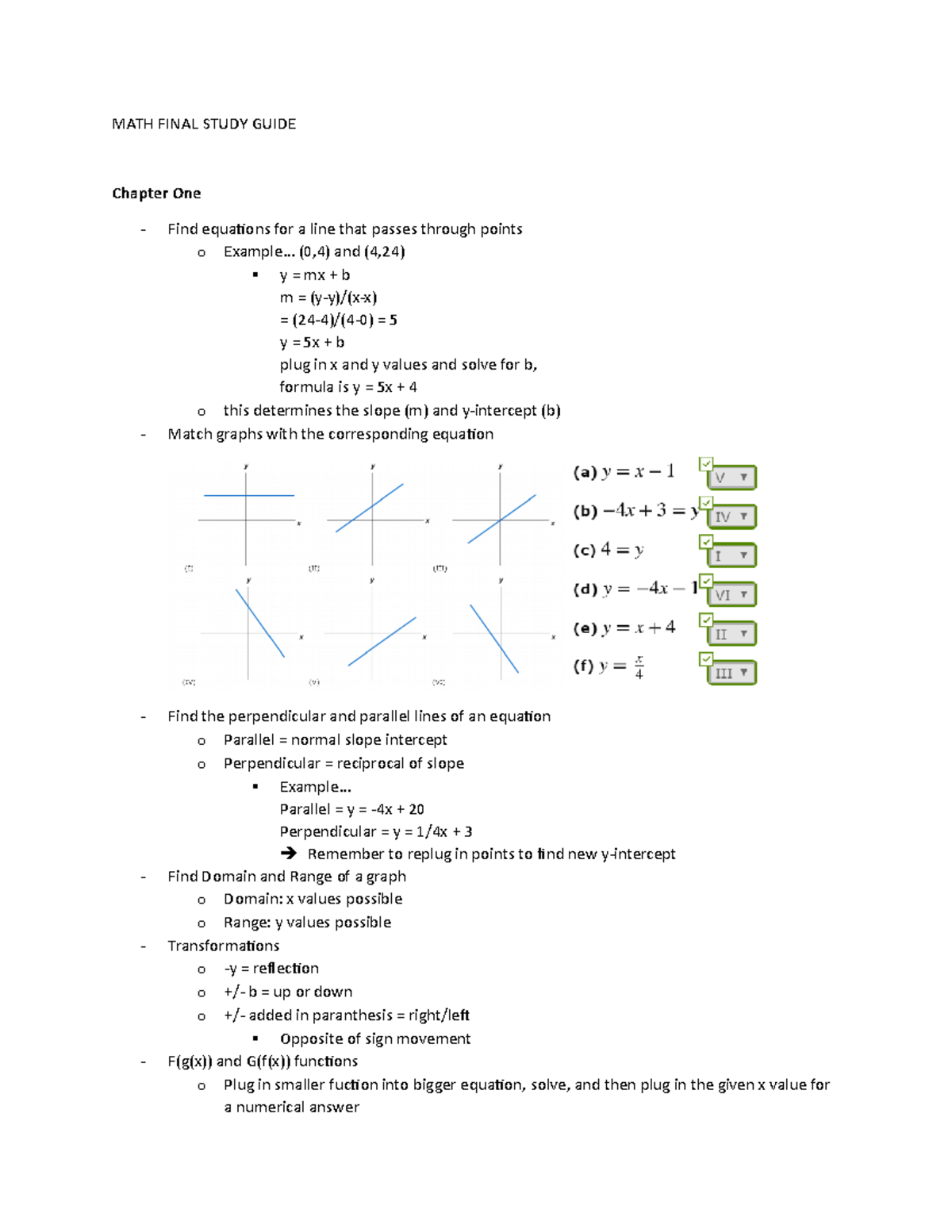 MATH 1450 Final Exam SG - Comprehensive Lecture Notes Summary - Studocu