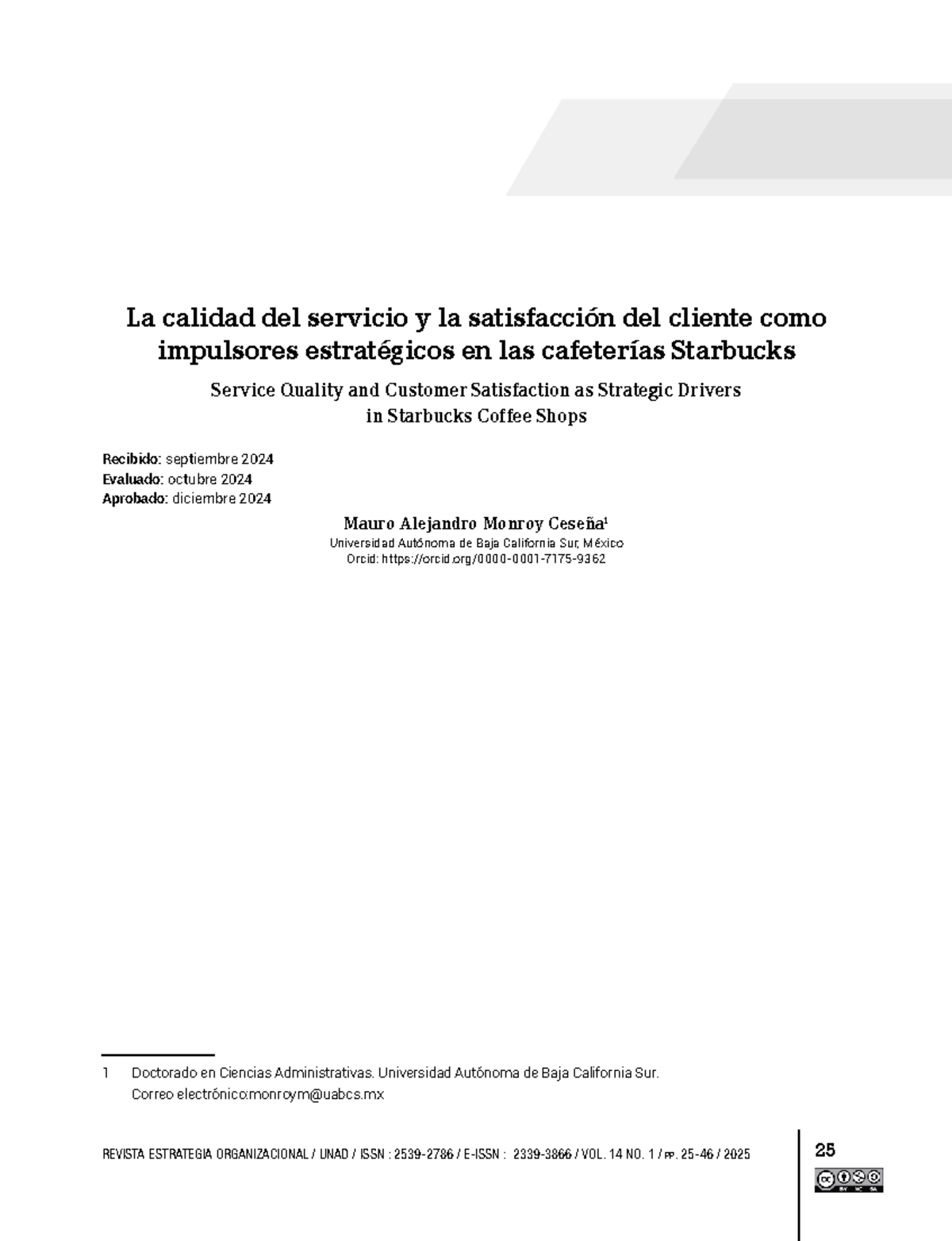 La Calidad del Servicio y la Satisfacción del Cliente en Starbucks ...