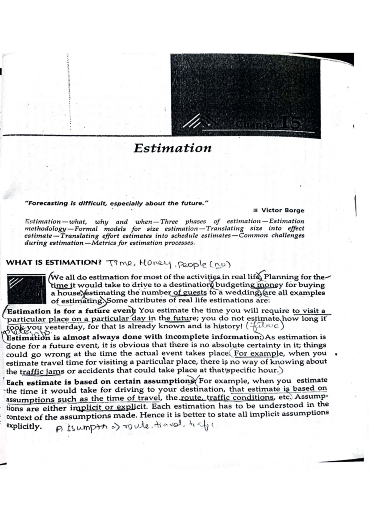 Estimation Methodologies in Software Engineering (CS101 - Lecture Notes ...